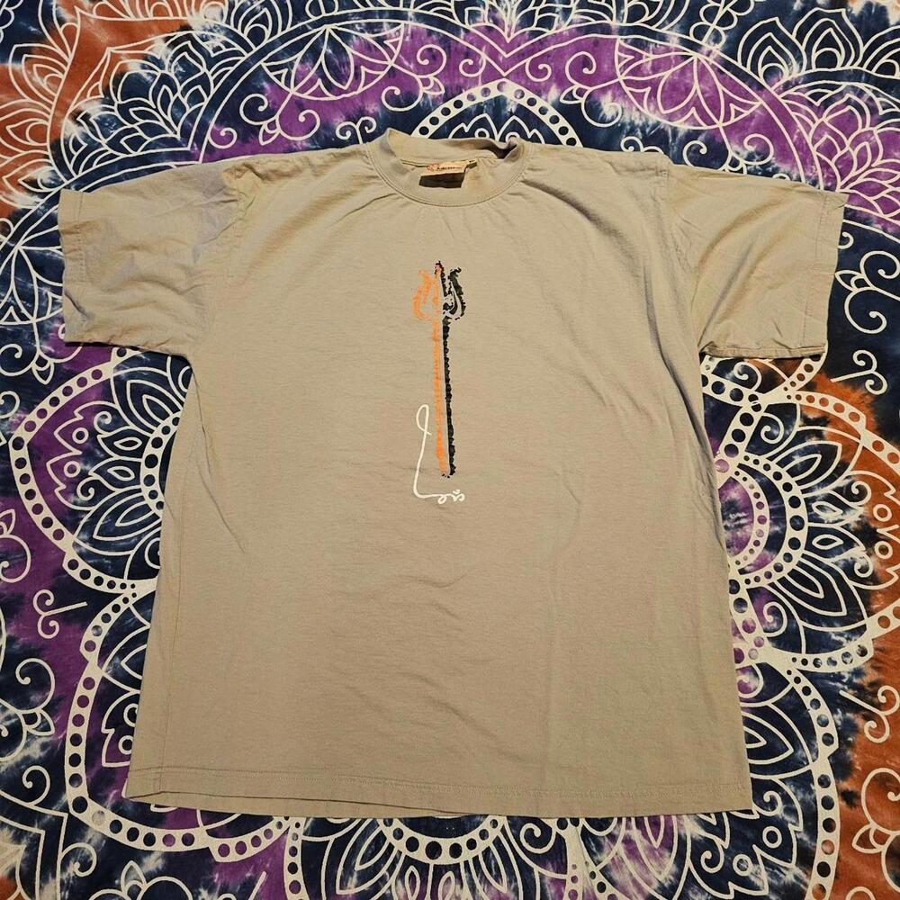 Men's Tan and Orange Karma T-shirt